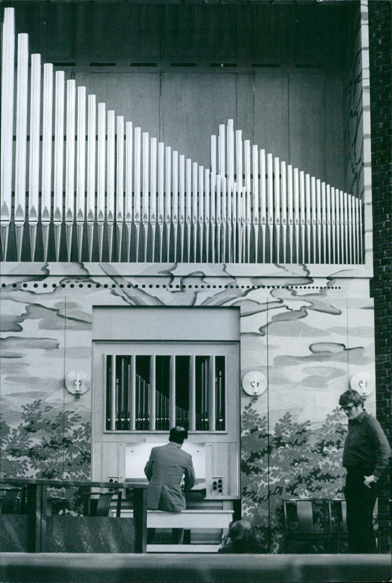 Sture Frölén at Immanuel Church. - Vintage Photograph