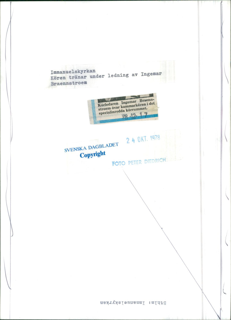 Choir of the Immanuel Church. - Vintage Photograph