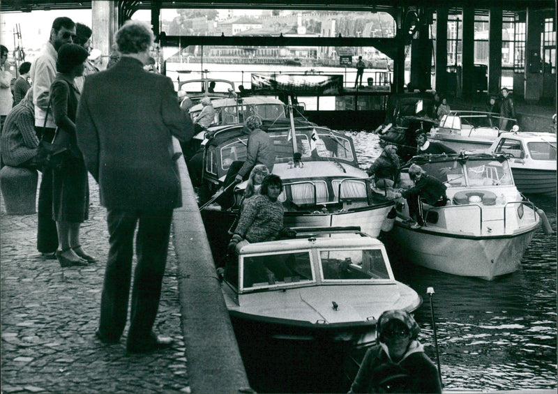 Slussen after mid summer weekend. - Vintage Photograph