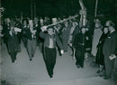 France's day at Skansen, dressed up in music - Vintage Photograph