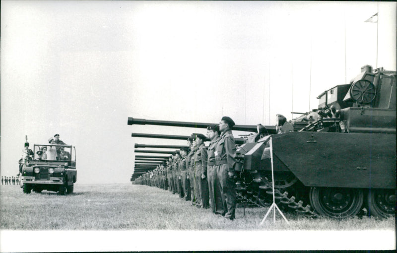 Parade of Centurion tanks - Vintage Photograph