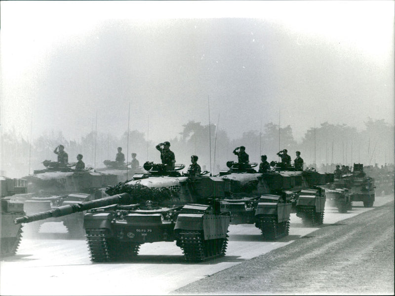 Chieftain tanks on parade - Vintage Photograph