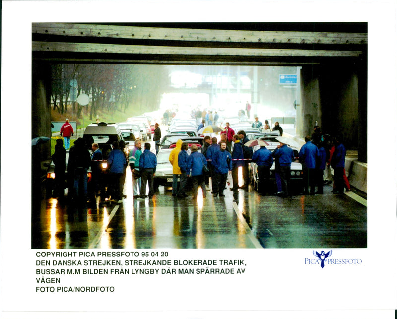 Labor Market strike in Denmark - Vintage Photograph