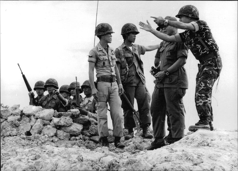 Thai army in battle with Vietnamese - Vintage Photograph