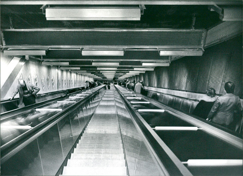 Subway in Kungsträdgården 1977. - Vintage Photograph