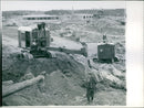 Subway, Western section, Racksta-Vellingby during work - Vintage Photograph