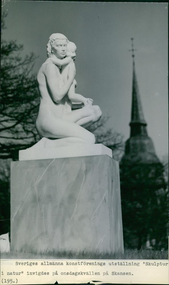 Sculpture in nature exhibition at Skansen - Vintage Photograph