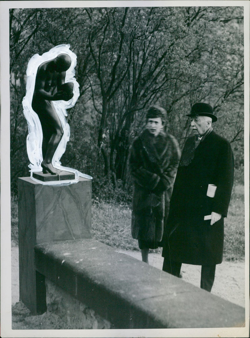 Sculptures in nature exhibition at Skansen - Vintage Photograph