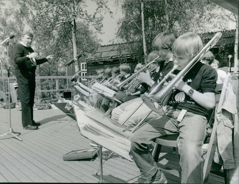 The music school day at Skansen. - Vintage Photograph