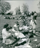 Music school day in Skansen. - Vintage Photograph