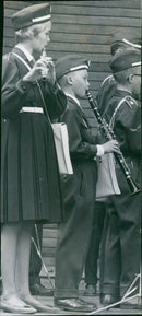 Keuru's music boys plays at the Solliden concert. - Vintage Photograph