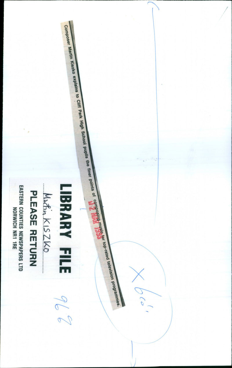 1995 TELEVISION COMPOSER MUSIC - Vintage Photograph