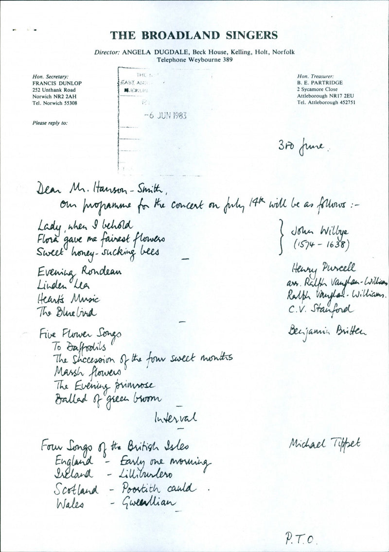 National Trust Concerts 1983 - Vintage Photograph