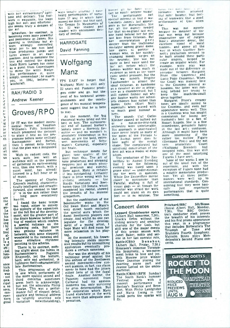 National Trust Concerts 1983 - Vintage Photograph