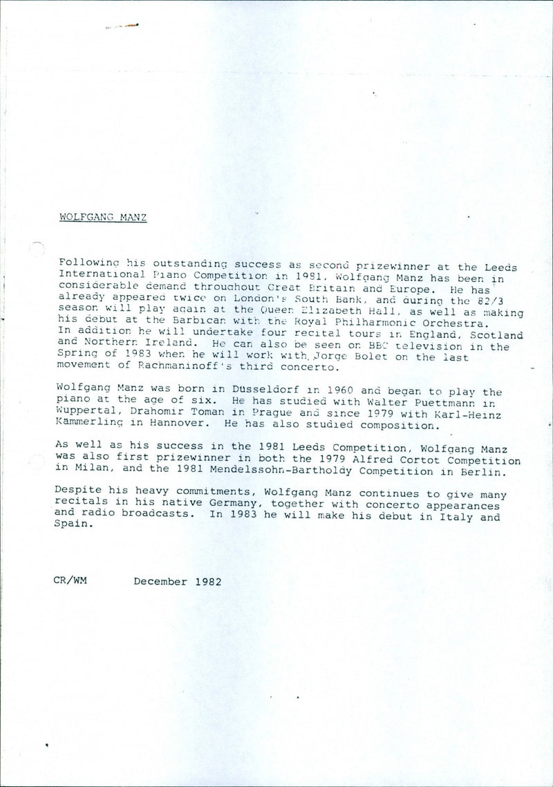 National Trust Concerts 1983 - Vintage Photograph