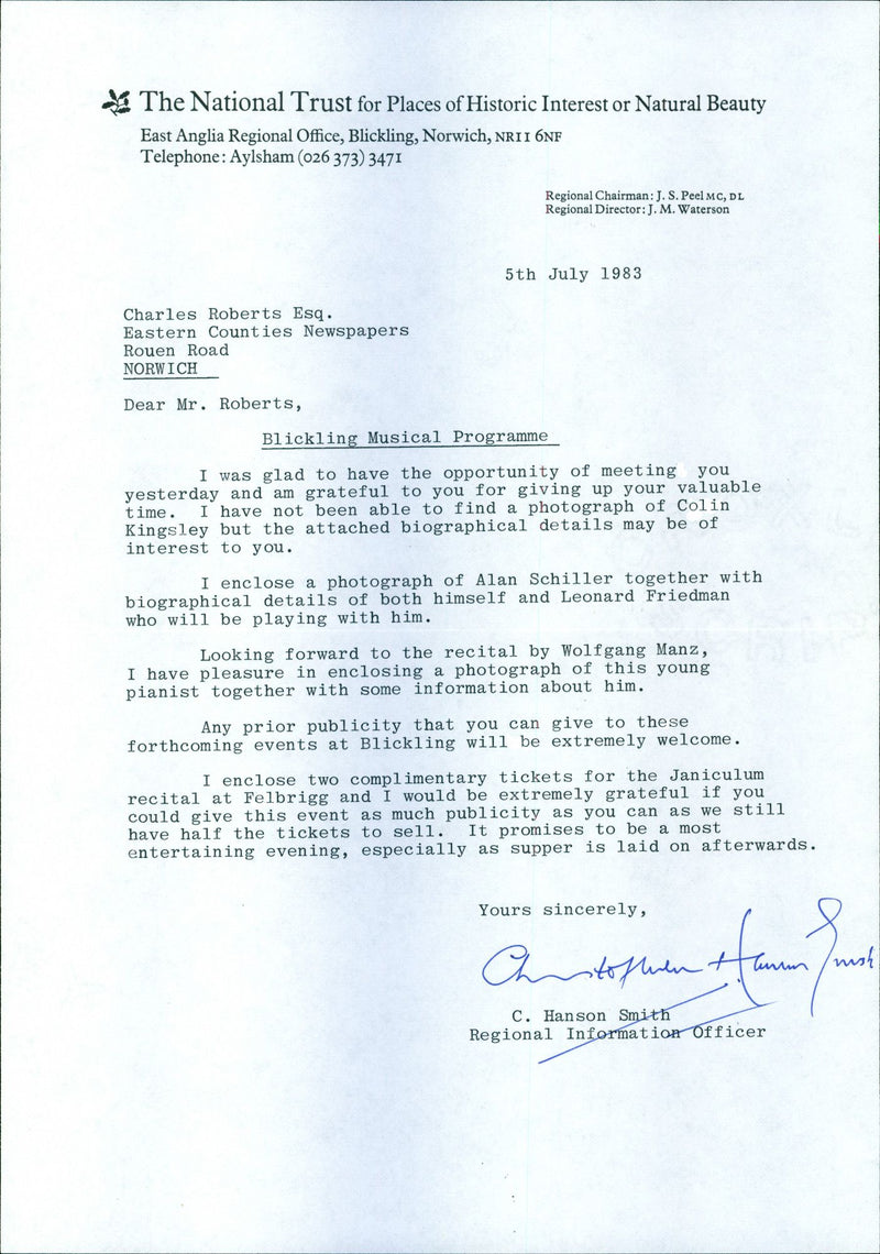 National Trust Concerts 1983 - Vintage Photograph