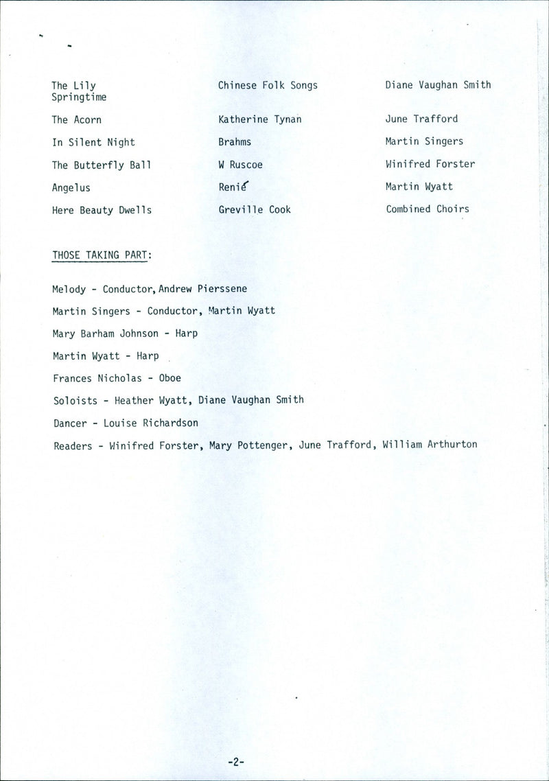 National Trust Concerts 1983 - Vintage Photograph