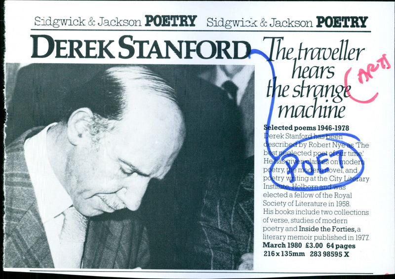 1958 PUBLISHED JOHN PAUL ROYAL POET - Vintage Photograph