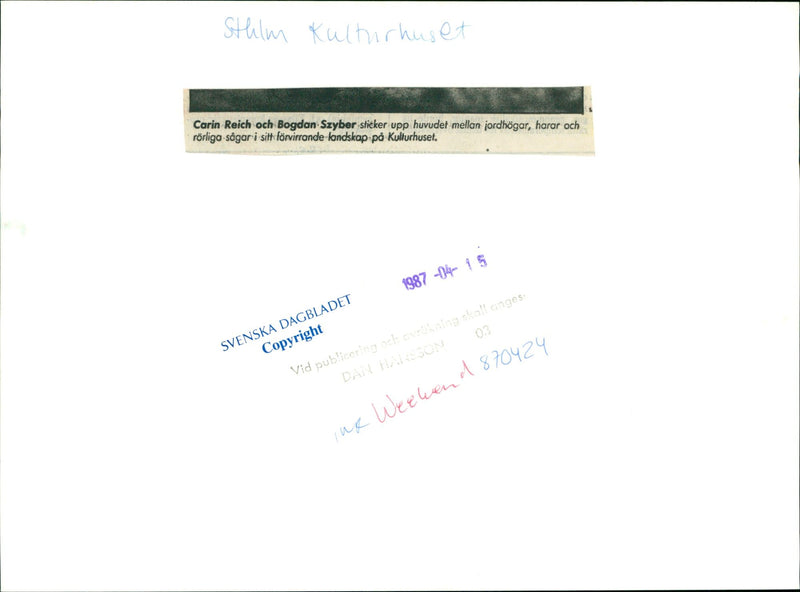 1987 VINGAKER SECRET MYCKELHARPA EVENING LANDSCAPE THEIR HEADS SAGAR ENE AND SZY - Vintage Photograph