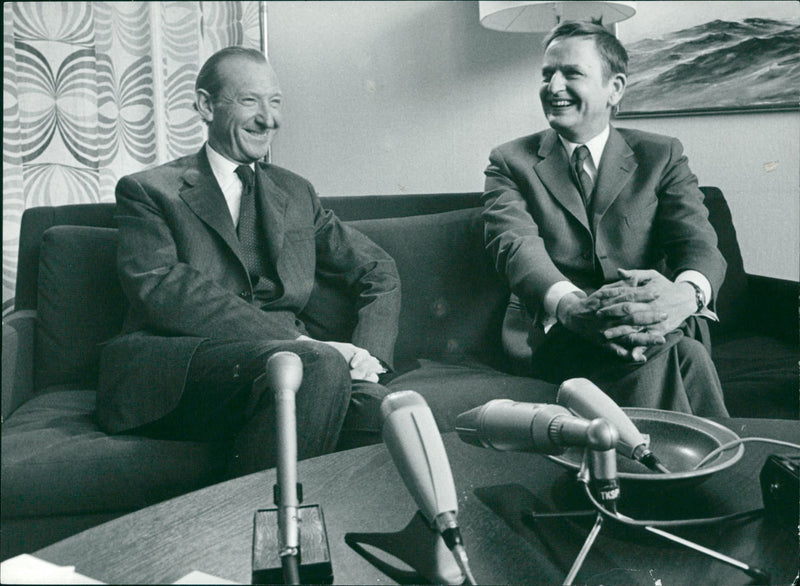 Kurt Waldheim and Olof Palme - Vintage Photograph