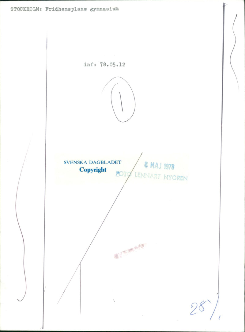 STOCKHOLM Schools Fridhemsplans gymnasium - Vintage Photograph