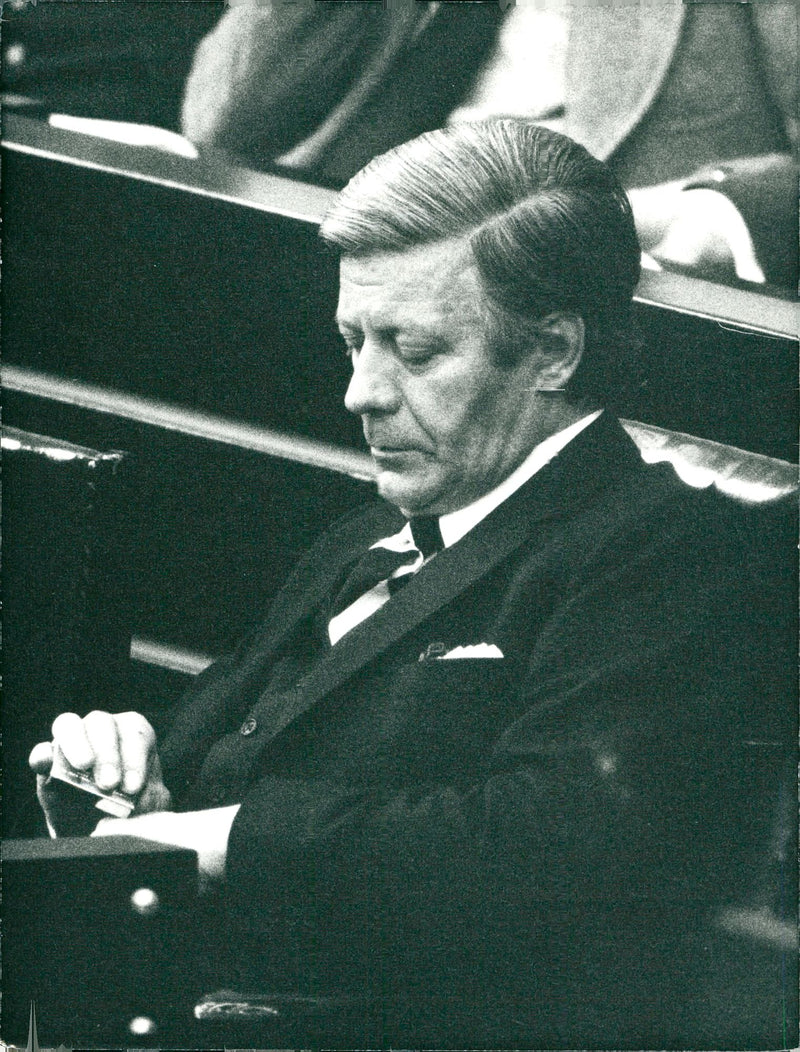 Helmut Schmidt - Vintage Photograph