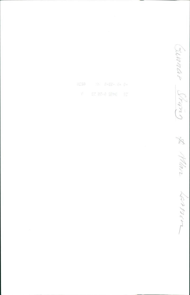 Swedish politician Gunnar Strang shakes hands with Allan Larsson - Vintage Photograph