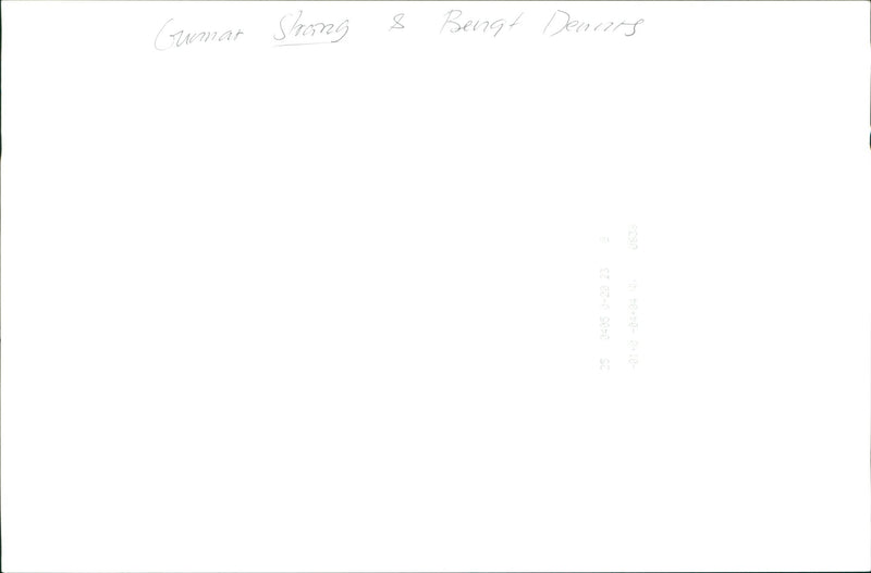 Swedish politician Gunnar Strang shakes hands with Bengt Dennis - Vintage Photograph