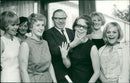 Swedish politician Gunnar Strang with ladies - Vintage Photograph