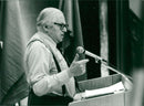 Swedish politician Gunnar Strang addresses - Vintage Photograph