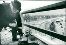 Swedish politician Gunnar Strang starts the double track railway project - Vintage Photograph