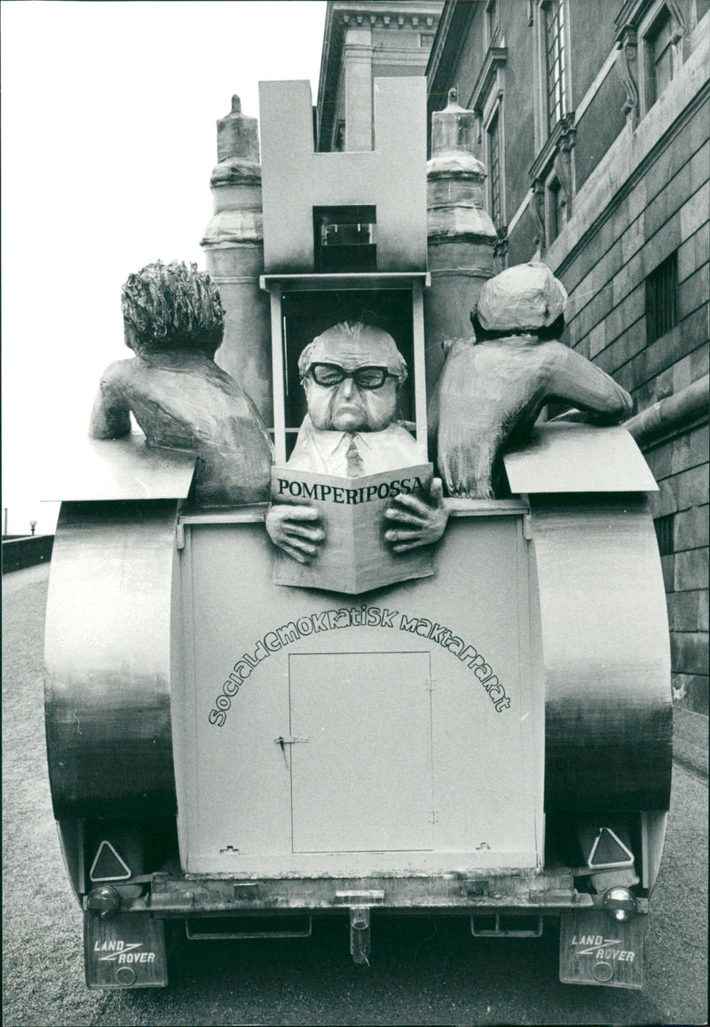 Swedish politician Gunnar Strang's caricatures - Vintage Photograph