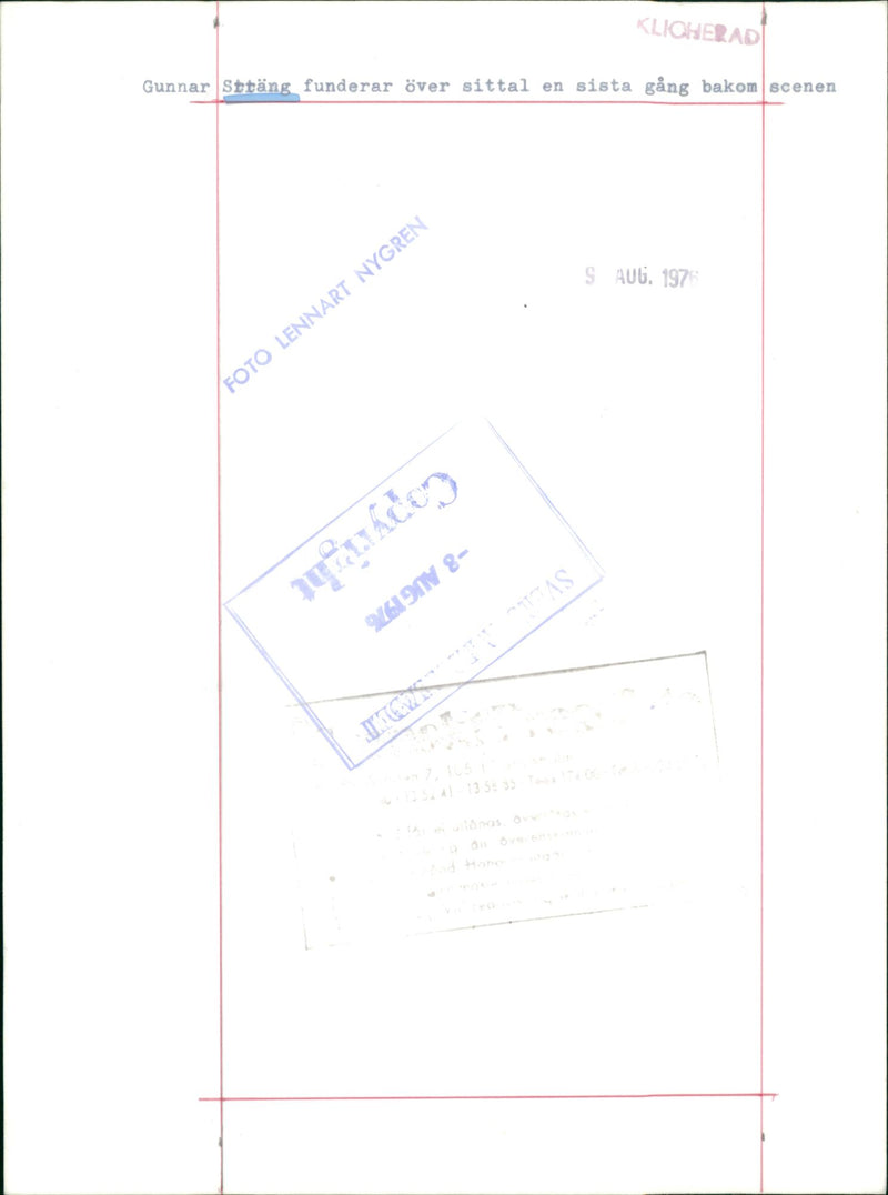 Swedish politician Gunnar Strang - Vintage Photograph