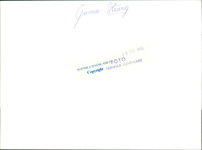 Swedish politician Gunnar Strang - Vintage Photograph