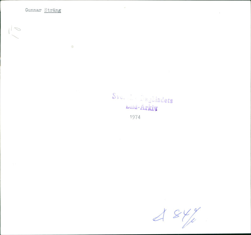 Swedish politician Gunnar Strang's caricatures - Vintage Photograph