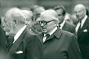 Swedish politician Gunnar Strang at Marcus Wallenberg's funeral - Vintage Photograph