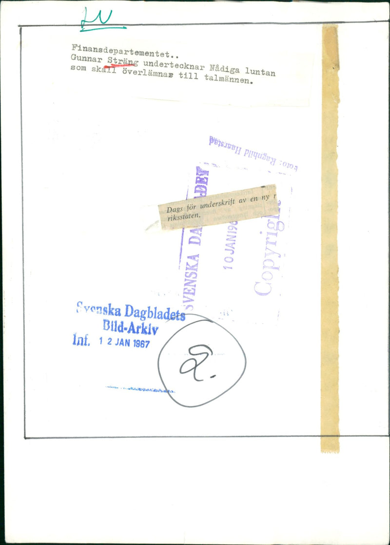 Swedish politician Gunnar Strang - Vintage Photograph