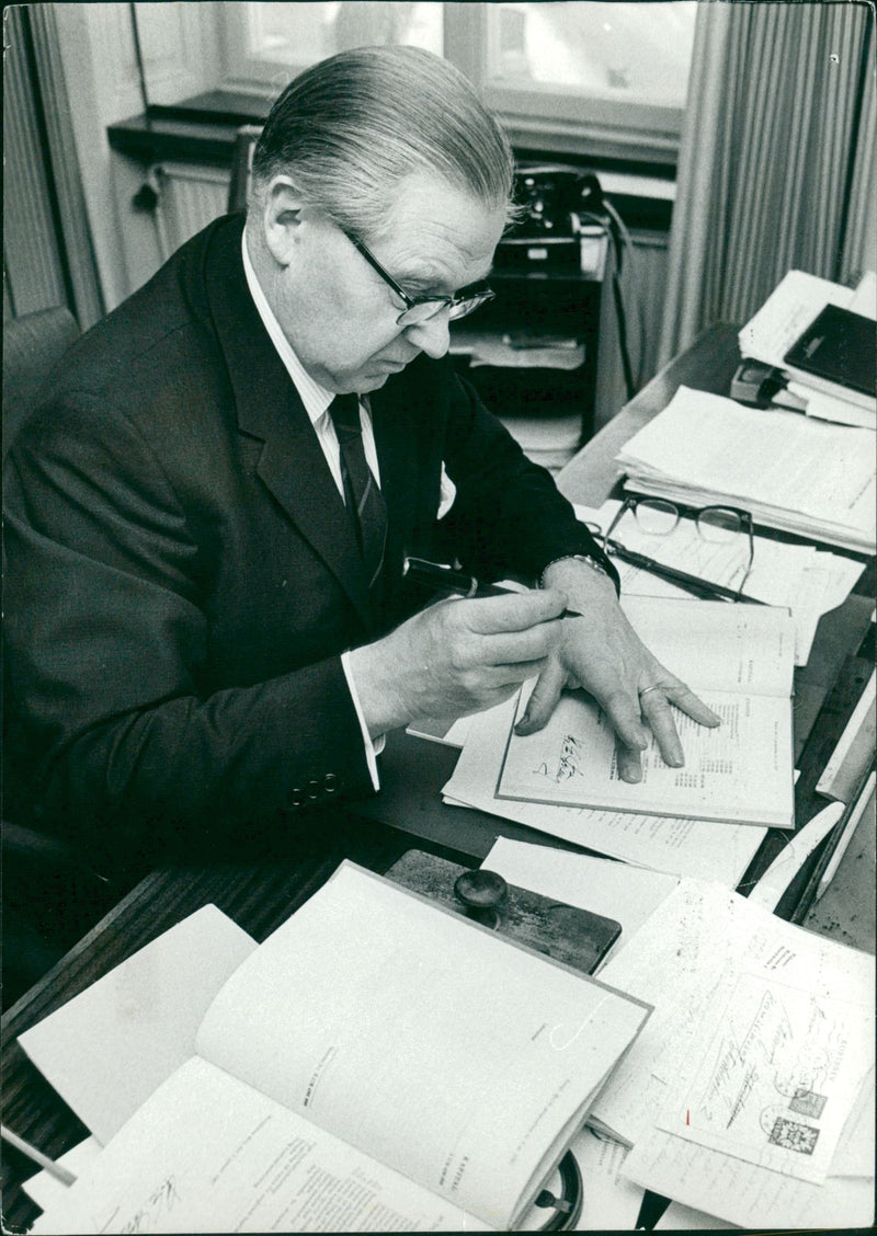 Swedish politician Gunnar Strang - Vintage Photograph