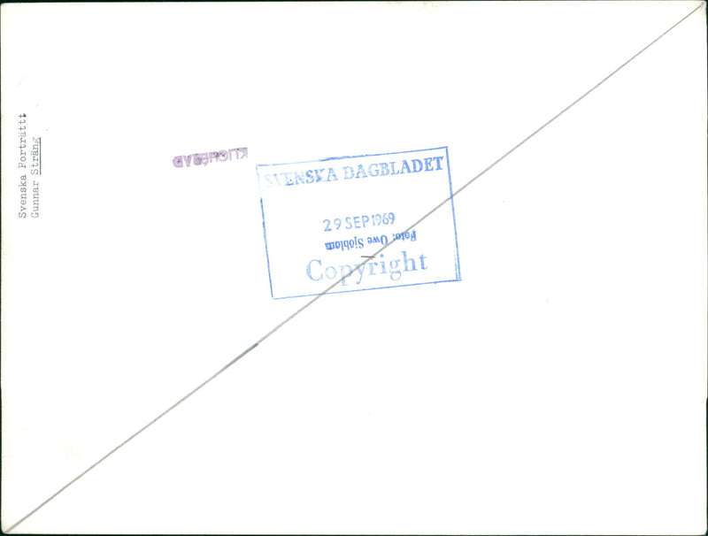 Swedish politician Gunnar Strang - Vintage Photograph