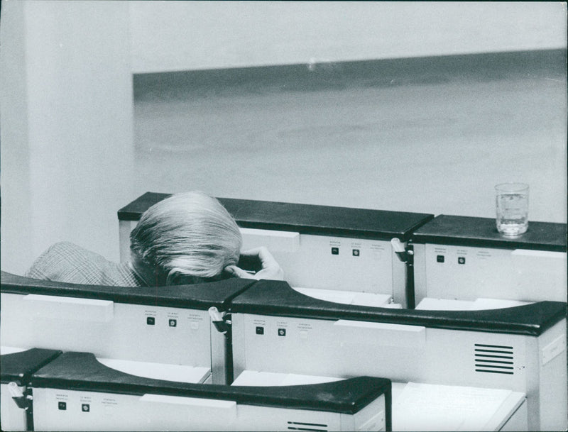 Swedish politician Gunnar Strang at Riksdag - Vintage Photograph