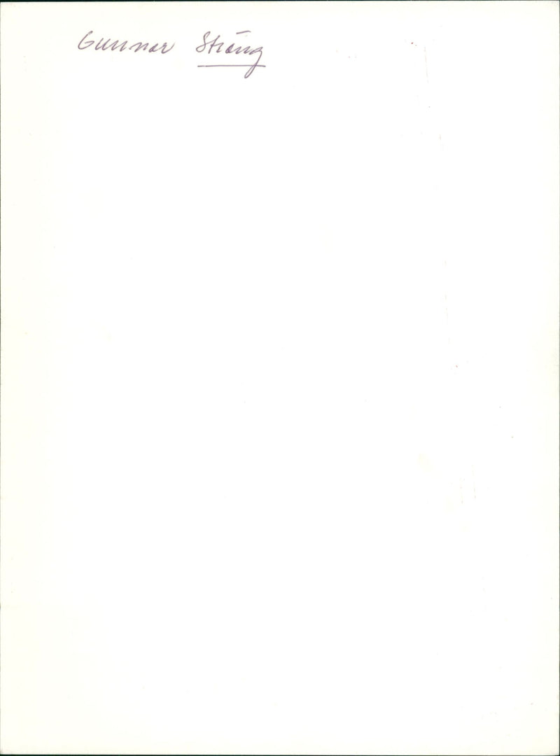 Gunnar Sträng - Vintage Photograph