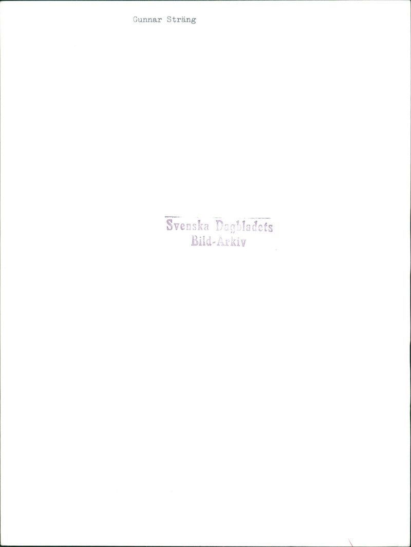 Gunnar Sträng - Vintage Photograph