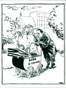 Gunnar Sträng and Olof Palme - Vintage Photograph