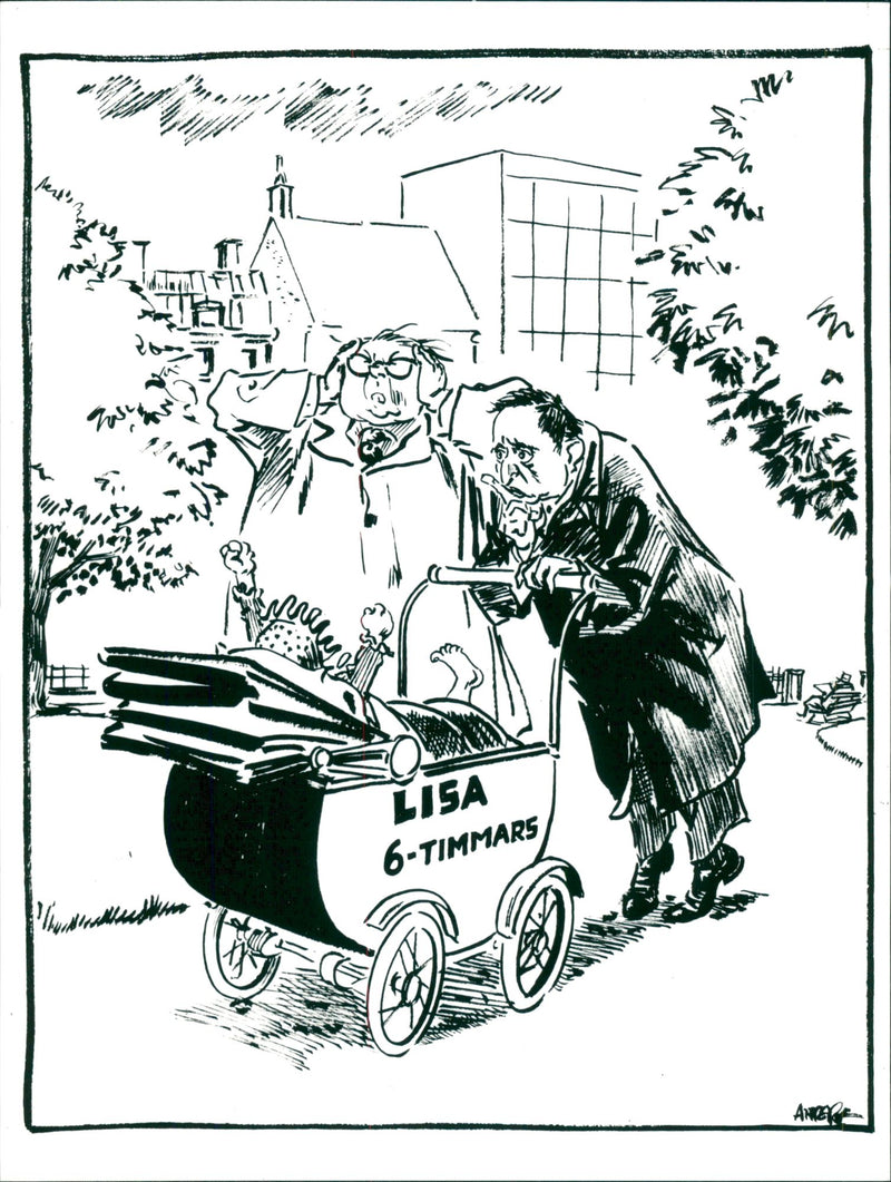 Gunnar Sträng and Olof Palme - Vintage Photograph