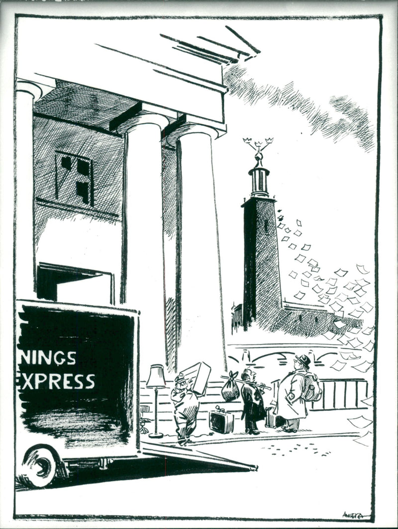 Gunnar Sträng and Olof Palme - Vintage Photograph