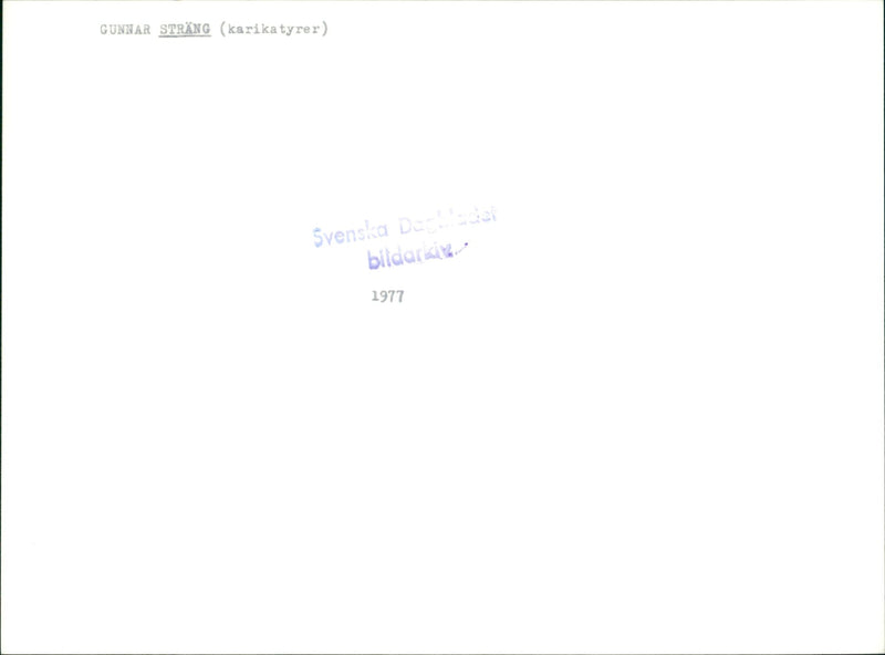 Gunnar Sträng - Vintage Photograph