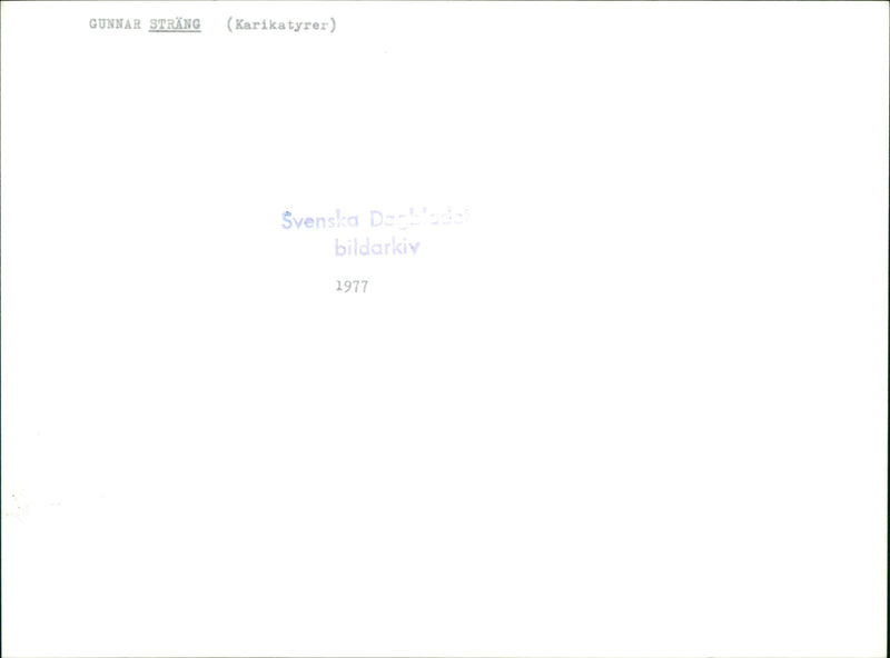 Gunnar Sträng - Vintage Photograph