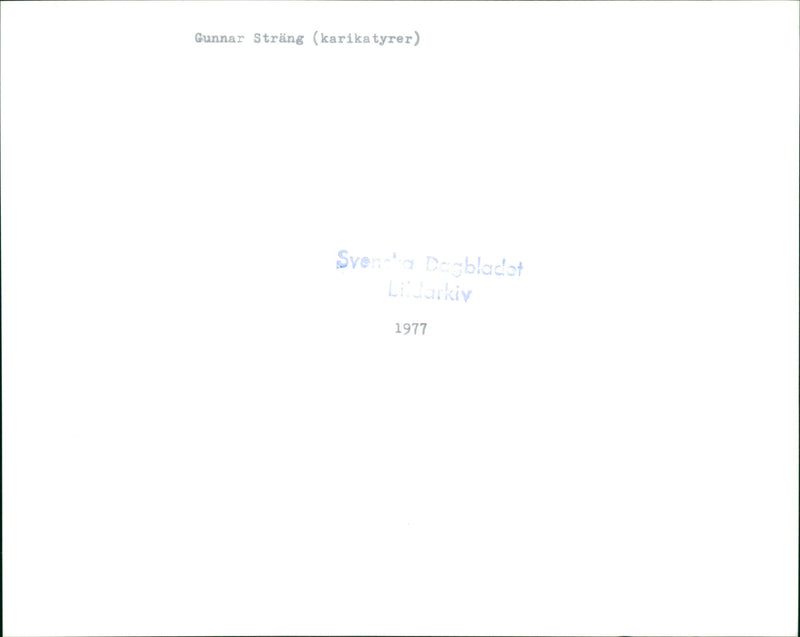 Gunnar Sträng - Vintage Photograph