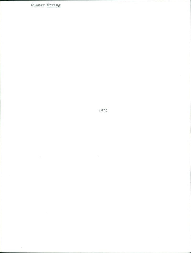 Gunnar Sträng - Vintage Photograph