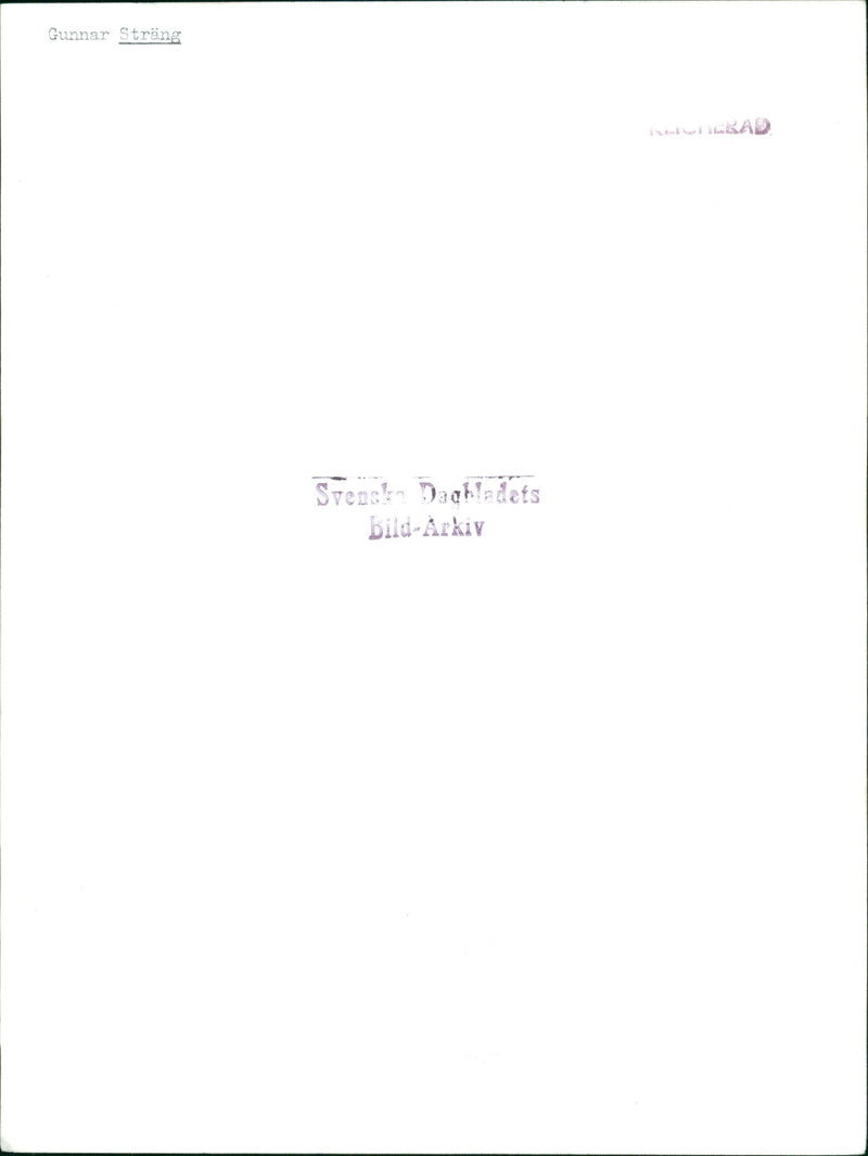 Gunnar Sträng - Vintage Photograph